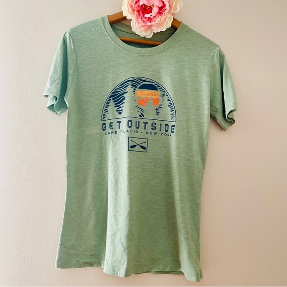 Artisan Tops - Artisans Green Lake Placid 'Get Outside' Graphic Tee Large